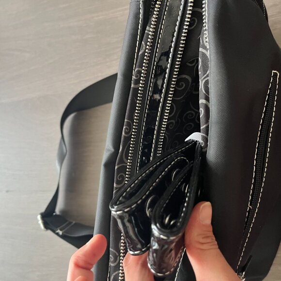 Black Nylon Shoulder/Crossbody Purse - Picture 4 of 13